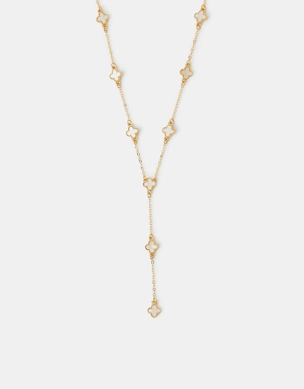 Clover Station Lariat Necklace, , large
