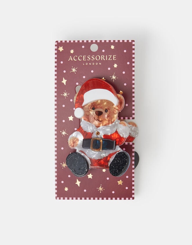 Christmas Teddy Claw Clip, , large