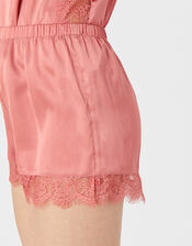 Lace and Satin PJ Set, Pink (PALE PINK), large