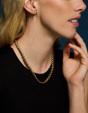 14ct Gold-Plated Twisted Wave Necklace, , large