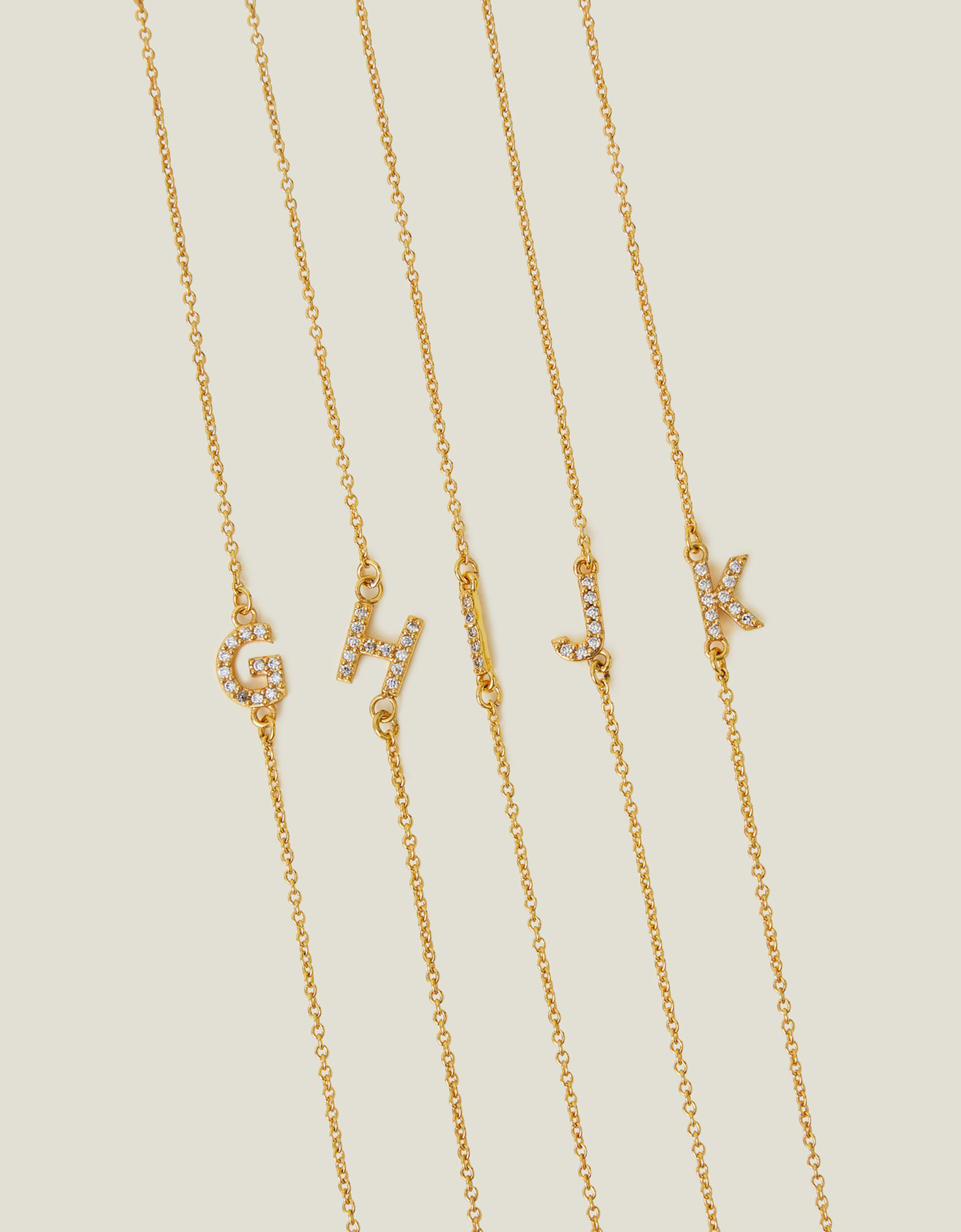 14ct GoldPlated Sparkle Initial Bracelet Gold Shop All Accessorize UK