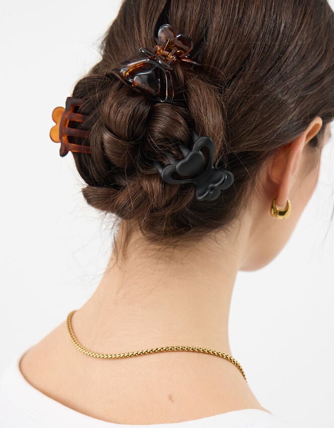 3-Pack Heart Claw Clips, , large