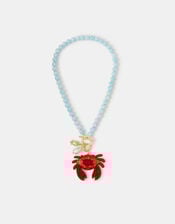Beaded Crab Charm Necklace, , large