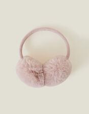 Girls Faux Fur Earmuffs, , large