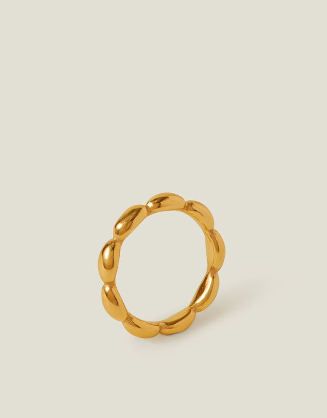 14ct Gold-Plated Stainless Steel Bubble Ring, Gold (GOLD), large