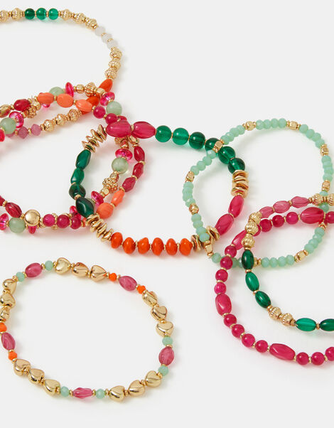 11-Pack Bead Stretch Bracelets, , large