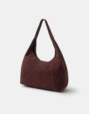 Slouchy Suede Shoulder Bag, , large