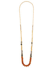 Ceramic Bead Long Rope Necklace, , large