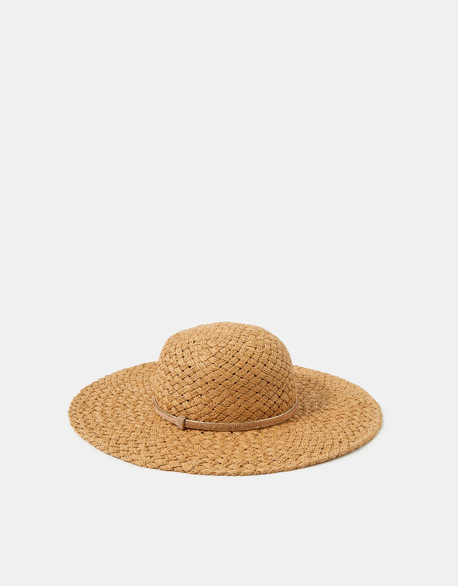 Sparkle Floppy Straw Hat, , large