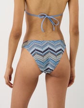 Zig Zag Crochet Triangle Bikini Top, Multi (MULTI), large