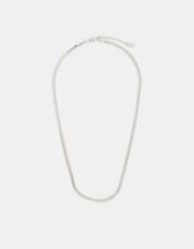 Sterling Silver-Plated Omega Chain Necklace, , large