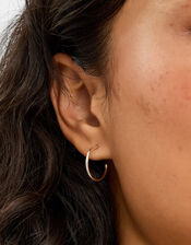 Sterling Silver Small Hoop Earrings, , large