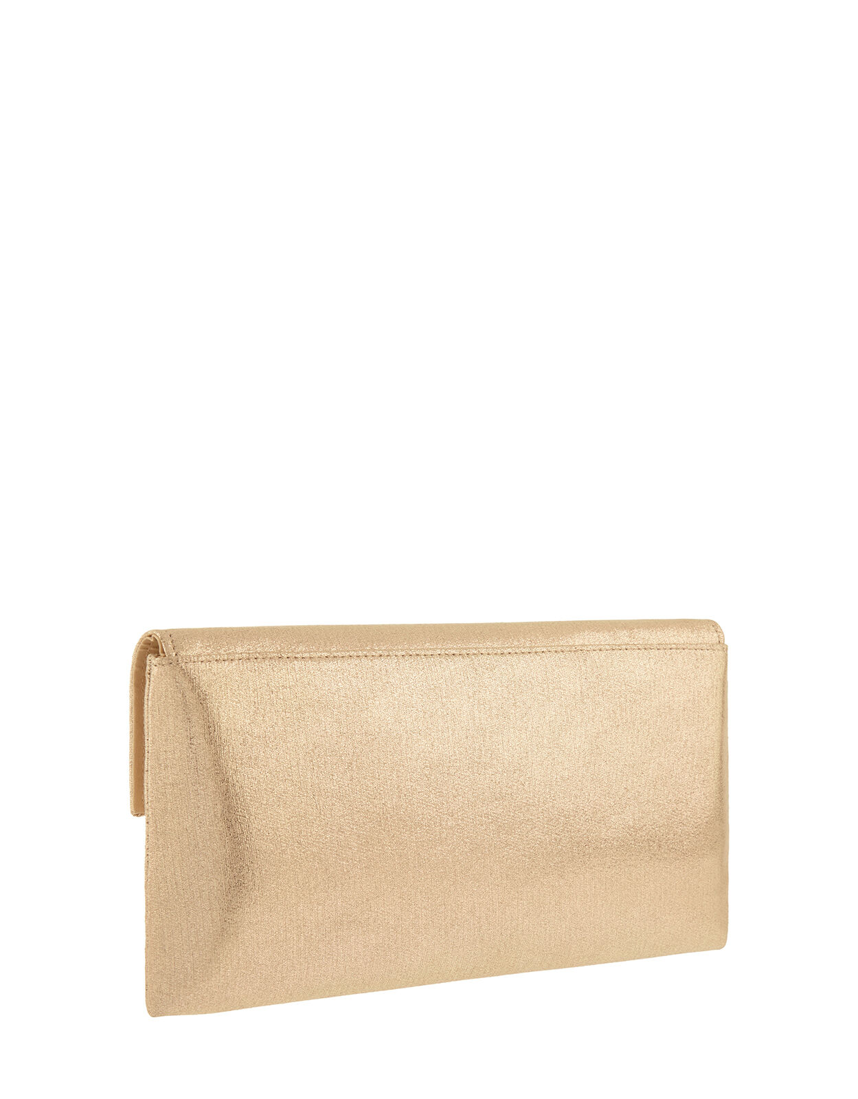 Natalie Metallic Envelope Clutch with Strap Gold Clutch bags