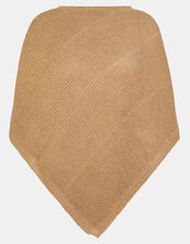 Sparkle Knit Poncho, Gold (GOLD), large