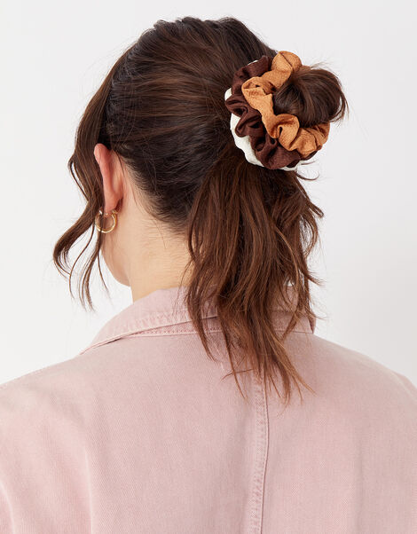 Textured Scrunchie Set of Three, , large