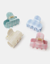 4-Pack Small Check Claw Clips, , large