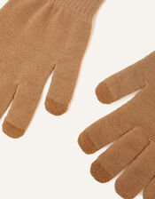 Stretch Touchscreen Gloves, Camel (CAMEL), large