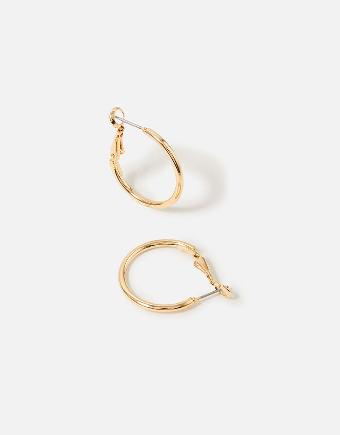 Small Simple Hoop Earrings, Gold (GOLD), large