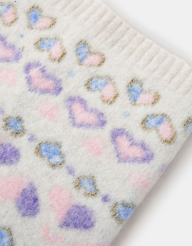 Girls Heart Fair Isle Snood, Multi (PASTEL MULTI), large