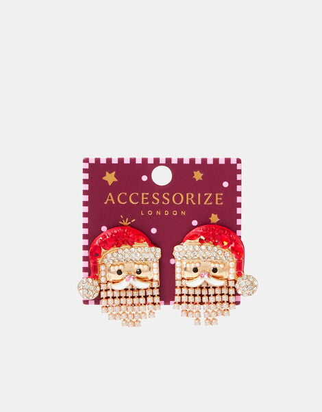 Christmas Santa Claus Stud Earrings, , large