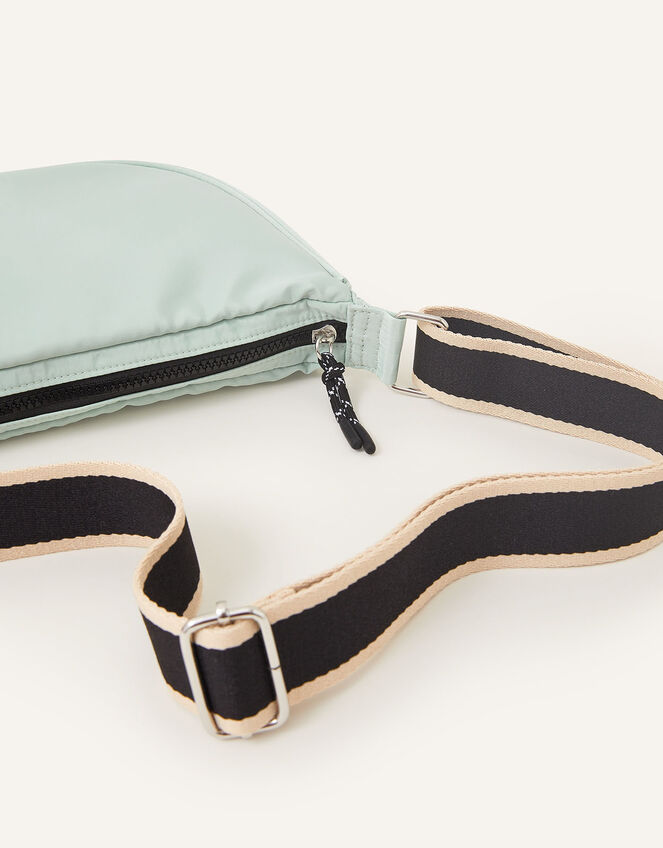 Sling Cross-Body Bag with Recycled Nylon, Green (LIGHT GREEN), large