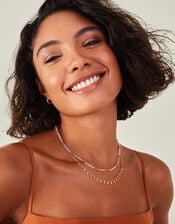 Facet Bead Layered Necklace, , large