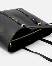 Ali Studded Tote Bag , Black (BLACK), large