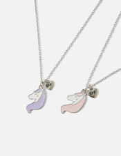 Girls Unicorn Best Friends Necklace Set of Two, , large