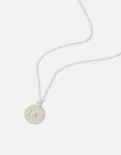 Sterling Silver Filigree Pendant Necklace, , large