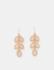 Mother of Pearl Leaf Drop Earrings, , large