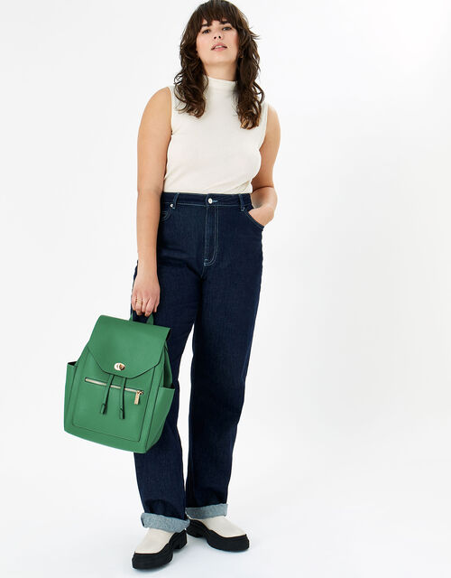 Nikki Zip Backpack, Green (GREEN), large