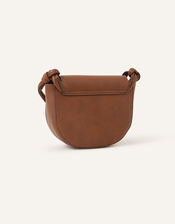 Knot Detail Saddle Cross-Body, Tan (TAN), large