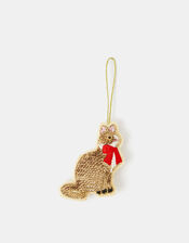 Embellished Cat Christmas Tree Decoration, , large