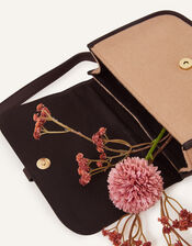Two Tone Felt Cross-Body Bag, , large