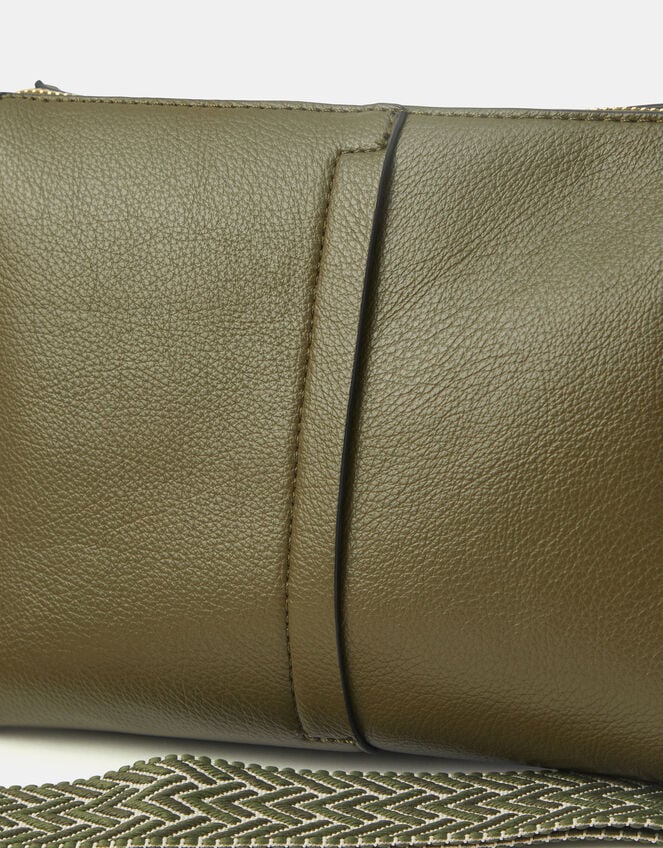 Webbing Strap Crossbody Bag, Green (OLIVE), large