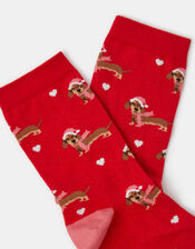 Christmas Sausage Dog Socks, , large