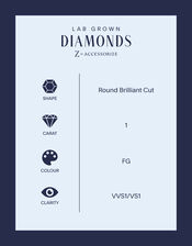 Lab Grown Diamond 1ct Stud Earrings 9ct Gold, , large