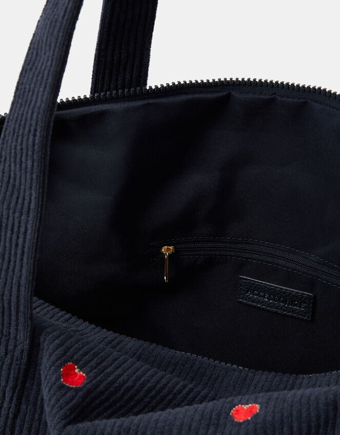 Heart Corduroy Duffle Bag, , large