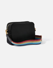 Rainbow Strap Cross-Body Bag with Recycled Polyester, , large