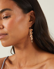 Flower Stone Drop Earrings, , large