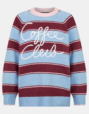 Accessorize x Good Manners Coffee Club Stripe Jumper​, Multi (MULTI), large