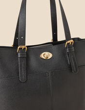 Large Twist-Lock Handheld Bag, Black (BLACK), large