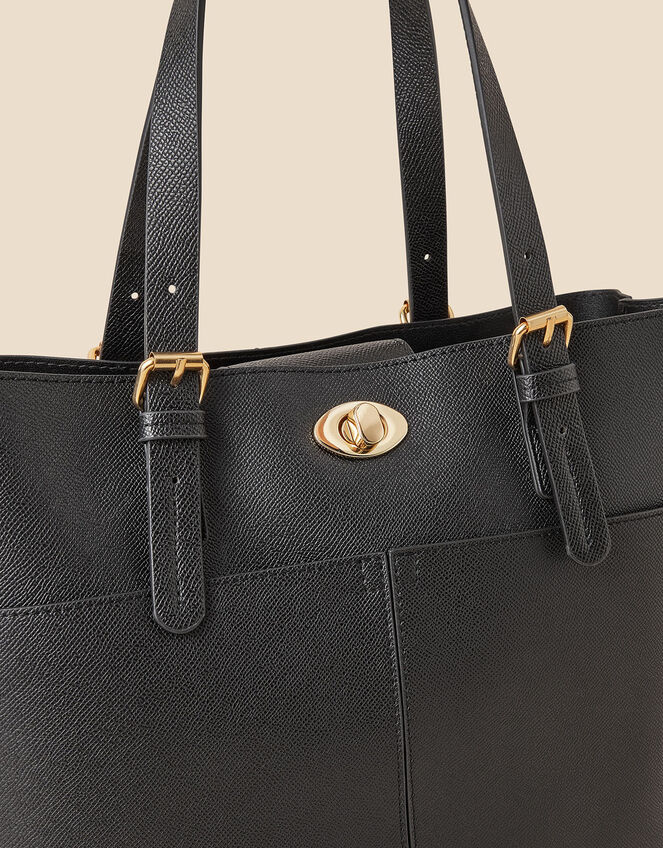 Large Twist-Lock Handheld Bag, Black (BLACK), large