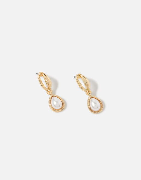 Seascape Shell and Pearl Drop Earrings, , large