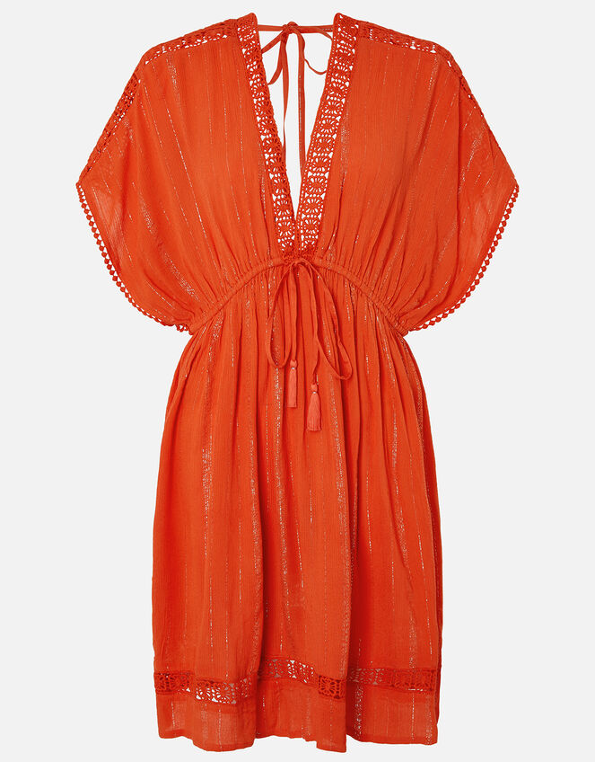 Lurex Kaftan with LENZING™ ECOVERO™, Red (RED), large