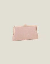 Suedette Clip Frame Clutch Bag, , large