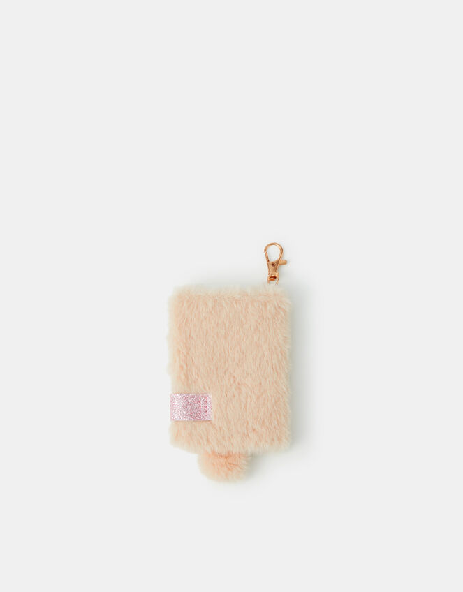 Girls Fluffy Cat Notebook Keychain, , large