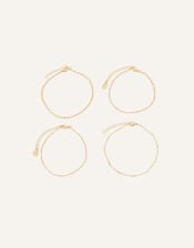 Chain Anklets 4 Pack, , large