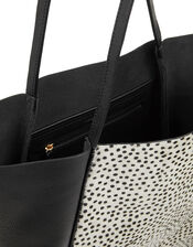Printed Leather Shopper Bag, , large