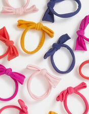 12-Pack Girls Mini Bow Hair Bands, , large